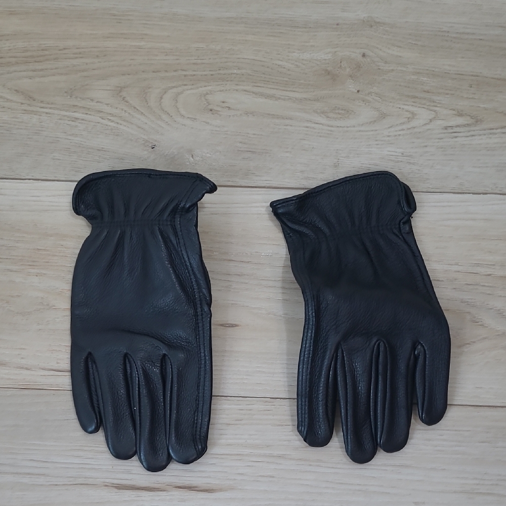 Classic Black Leather Men's Gloves